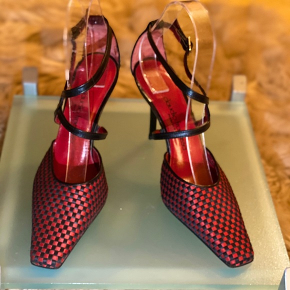 Claudio Fracassa Red & Black Heel - Picture 2 of 7